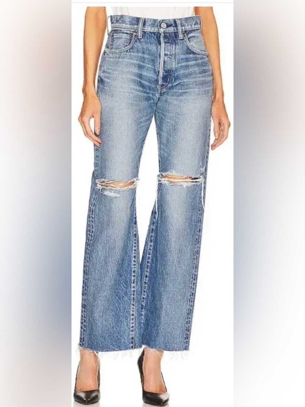 Moussy Vintage Clifton Remake Flare in Blue size 25 EUC